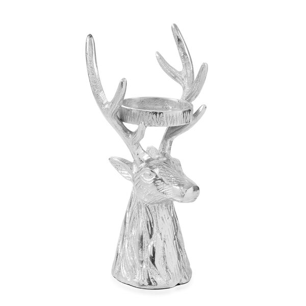 Rentier Teelichthalter, 50,8x20,3x25,4cm, Silber image number 4