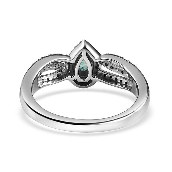AAA Smaragd und Zirkon Ring - 0,60 ct. image number 6