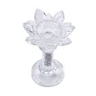 Lotus-Kerzenhalter mit silbernem synthetischem Kristall image number 4