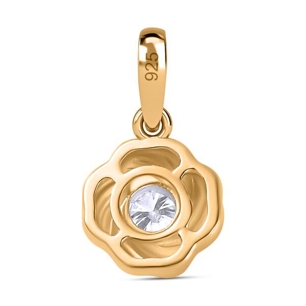 Moissanit Schmuckset, 925 Silber 750 Gelbgold Vermeil - 0,75 ct. image number 6