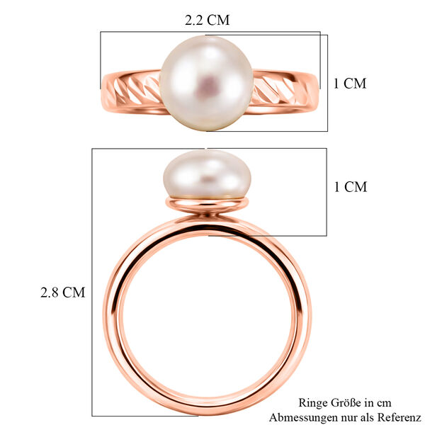 EVER TRUE S&uuml;&szlig;wasser Perle (9-9.5 mm) Ring 950 Kupfer (Gr&ouml;&szlig;e 17.00) image number 6