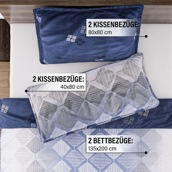 Bettw&auml;sche-Set 6tlg., blau image number 3