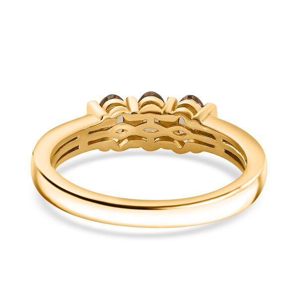 AA natürlicher goldener Tansanit und Zirkon Ring - 0,85 ct. image number 6