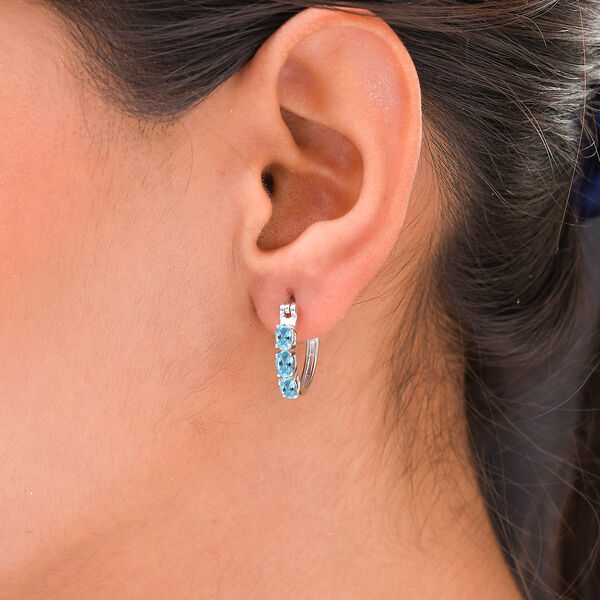 Espirito Santo Aquamarin-Ohrringe, 925 Silber platiniert ca. 1,46 ct image number 3