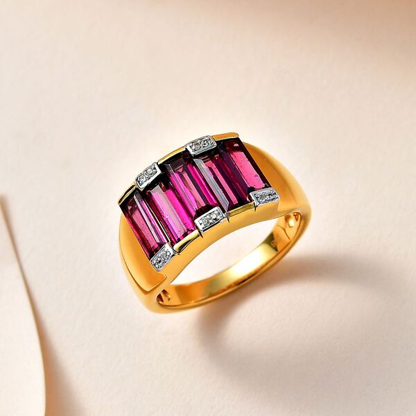 Rhodolith Granat und Zirkon Ring - 3,58 ct. image number 2