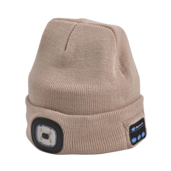 Strickm&uuml;tze mit LED Licht, Beige image number 5