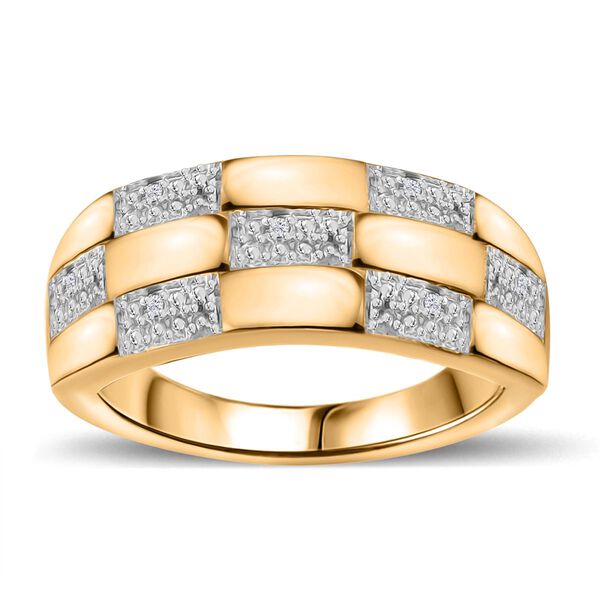 Wei&szlig;es Diamant-Schmuckset, Goldton - 0,11 ct. image number 4