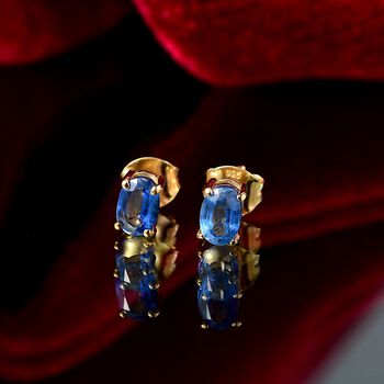 AA Nat&uuml;rliche Kaschmir Kyanit Ohrringe - 1,24 ct.