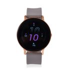 STRADA Hiwatch Plus Elegante Smartwatch - Roségold mit Grauem Silikonarmband, umfassende Gesundheits- und Sportfunktionen, Bluetooth 5.0