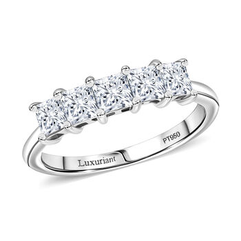 LUXURIANT DIAMOND - Lab Grown Diamant VS-EF SGL zertifiziert Ring 950 Platin (Gr&ouml;&szlig;e 18.00) ca. 1.00 ct