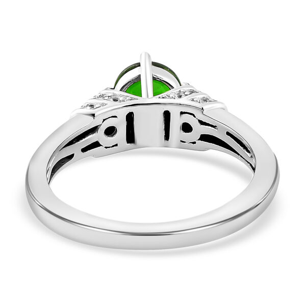 Nat&uuml;rlicher Chromdiopsid und Zirkon-Ring - 1,11 ct. image number 6