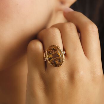 Afrikanischer Amethyst und Zirkon Ring - 20,97 ct.