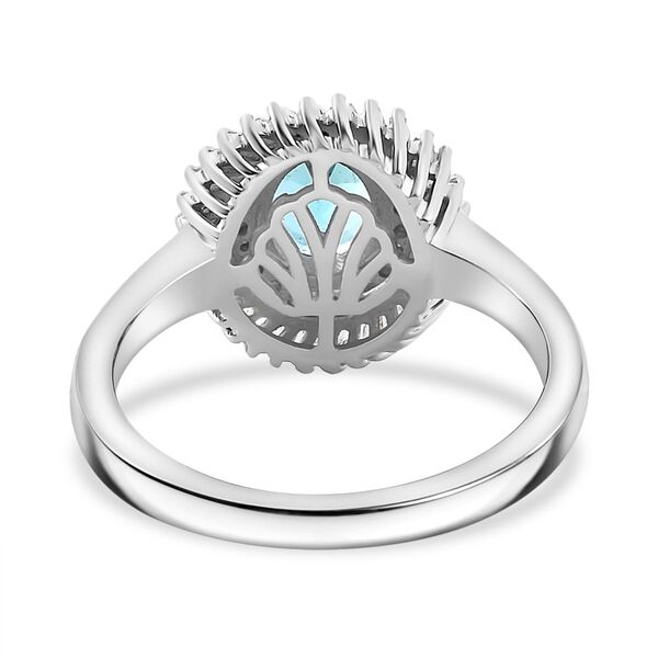 AA Lagunen Apatit und Diamant Ring - 1,77 ct. image number 6