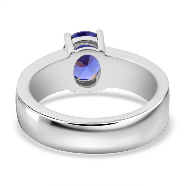 Tansanit Zirkonia und simulierter blauer Opal-Ring image number 5