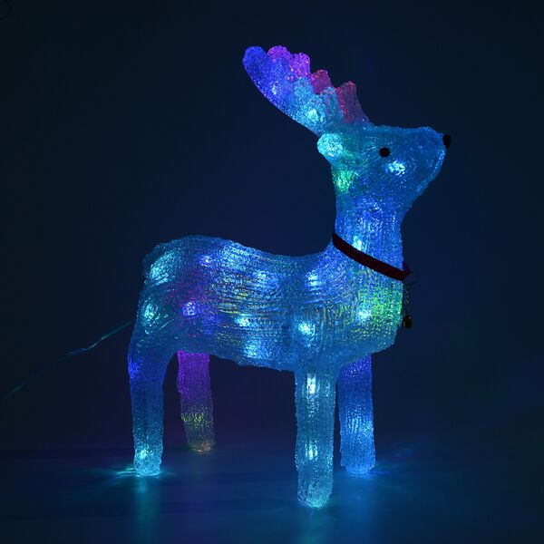 Dekorative Rentierlampe mit mehrfarbiger LED-Beleuchtung, 40x27 cm&nbsp; image number 2