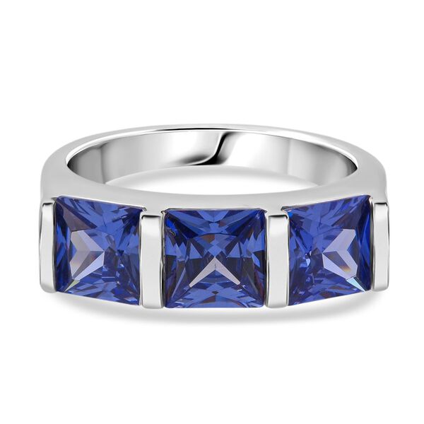 Lustro Stella blauer Zirkonia Trilogie Ring image number 0