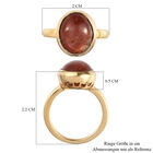 Sonnenstein Ring, 925 Silber vergoldet  ca. 4,85 ct image number 6