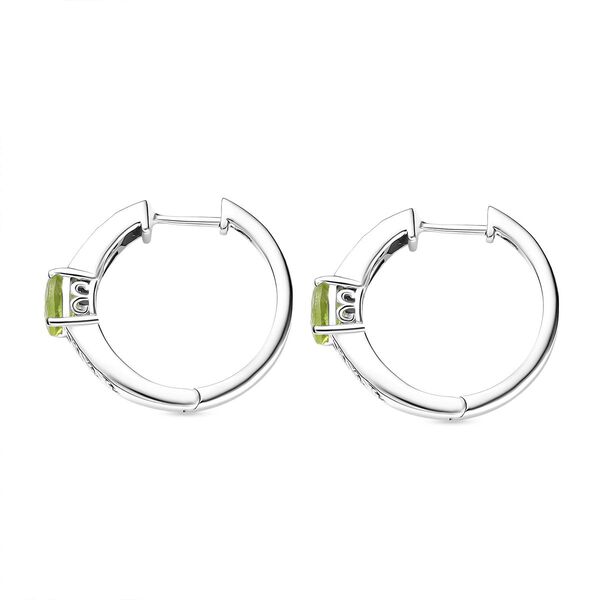 EverTrue Peridot und Zirkon Ohrringe in Silberton - 1,76 ct. image number 4