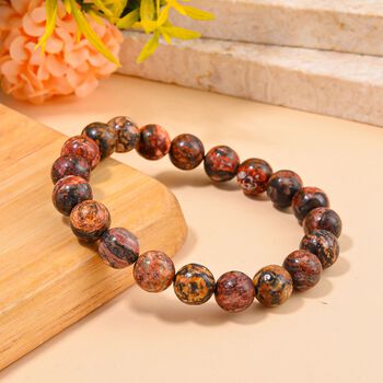 Leopard Jaspis Armband Flexibel cm  ca. 138,95 ct.