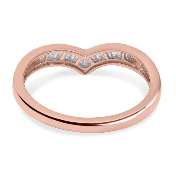 Wishbone Diamant Ring, Silber mit Roségold Vermeil - 0,17 ct. image number 5