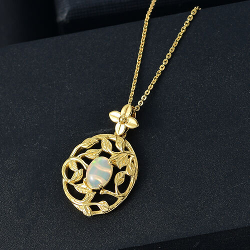 AA Natürlicher, äthiopischer Welo Opal Anhänger mit 50cm Kette - 0.55 ct image number 1