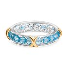 Himmelblauer Topas Ring Messing (Größe 16.00) ca. 6,20 ct