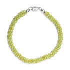 Natürliches Peridot-Armband, ca 19 cm, 925 Silber ca. 33,98 ct image number 0