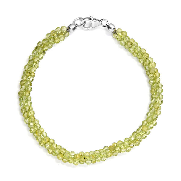 Natürliches Peridot-Armband, ca 19 cm, 925 Silber ca. 33,98 ct image number 0