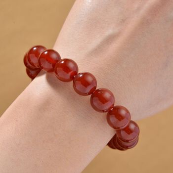 Roter Achat Armband Flexibel, ca. 215.00 ct