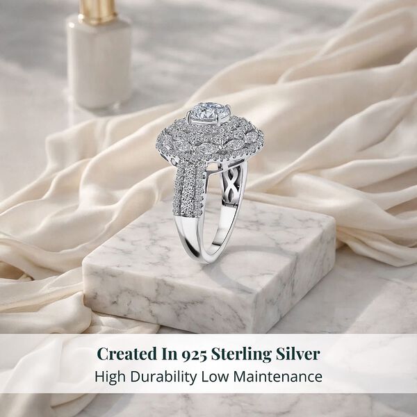 LUXURIANT DIAMOND - Lab Grown Diamant SI-GH Ring 925 Silber Rhodiniert (Gr&ouml;&szlig;e 20.00) (10-15 Werktage Lieferzeit) ca. 2,50 ct image number 2