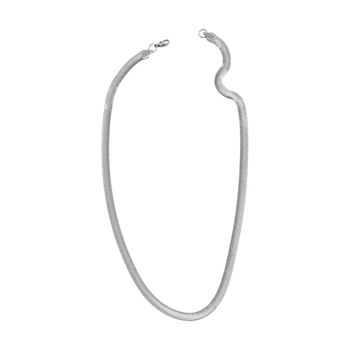 2er Set - Gliederkettendesign Armband und Halskette, Edelstahl, Silberfarben