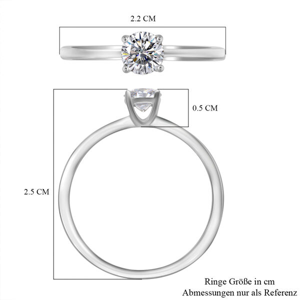 Diamant Solitär-Ring, SGL zertifiziert P1 G-H, 585 Weißgold  ca. 0,52 ct image number 6