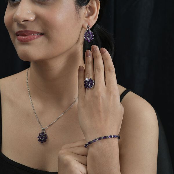 Afrikanisches Amethyst-Schmuckset - 25,63 ct. image number 2