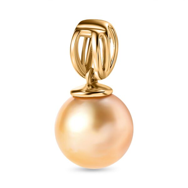 ILIANA AAA 10-11mm goldene S&uuml;dseeperle Anh&auml;nger in 750 Gold image number 6