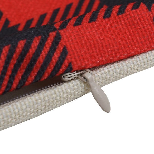 4er-Set bedruckter Kissenbezug, Größe 45x45 cm, Rot image number 5