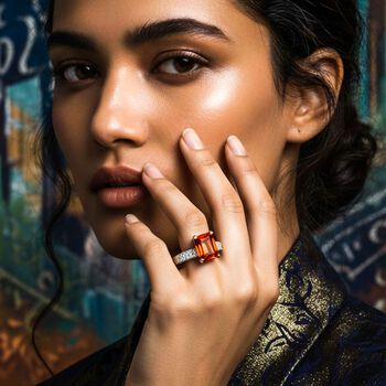 Lustro Stella roter und wei&szlig;er Zirkonia Ring