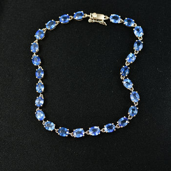 LUXORO AAA blaues Ceylon-Saphir 19cm Armband in 585 Gelbgold - 11,05 ct.