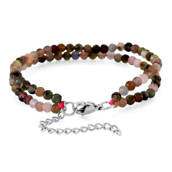 Mehrfarbig-Turmalin Armband ca. 18 cm + 5 cm Extender, 316L Edelstahl ca. 25,00 ct. image number 3