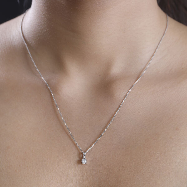 Moissanit Anh&auml;nger, 925 Silber rhodiniert - 0,22 ct. image number 3