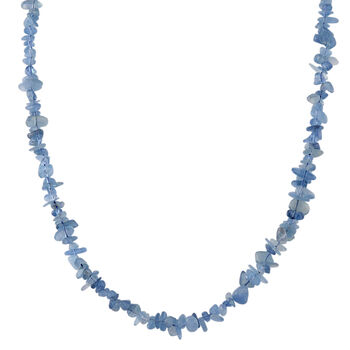 Sambischer Aquamarin Halskette ca. Flexibles cm 316L Edelstahl ca. 140.00 ct