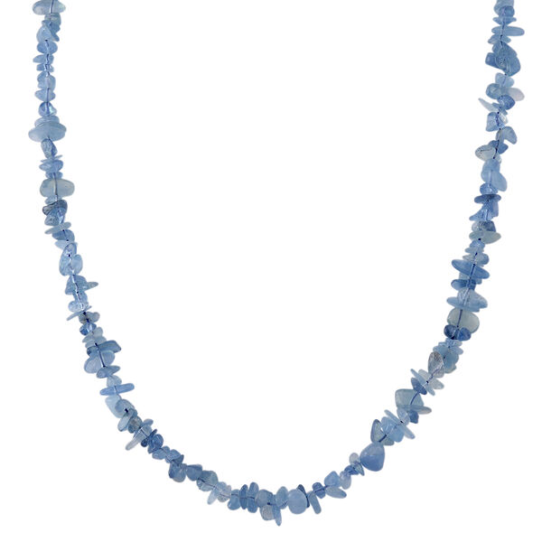 Sambischer Aquamarin Halskette ca. Flexibles cm 316L Edelstahl ca. 140.00 ct