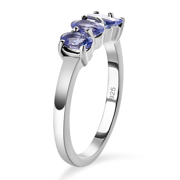 AA Tansanit-Ring, 925 Silber platiniert  ca. 0,93 ct image number 5