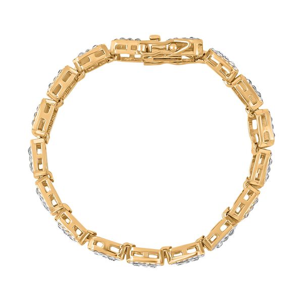 Wei&szlig;es Kristall-Armband ca. 18.5 cm image number 2