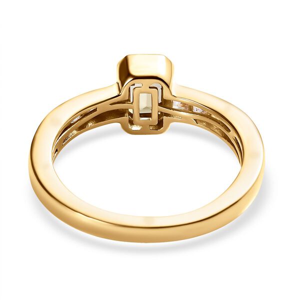 Nat&uuml;rlicher, goldener Tansanit und wei&szlig;er Zirkon-Ring - 0,99 ct. image number 6