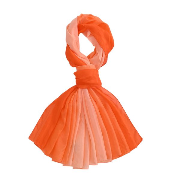  LA MAREY signature 100% silk scarf108*110cmweight:40gcolor:orangeMaterial:100% Mulberry silk image number 5