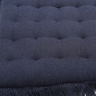 2er Set Stuhlpolster aus 100% Baumwolle mit Fransen und Bändern, 40x40x3 cm, Dunkelgrau image number 5