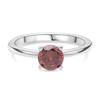 LUXURIANT DIAMOND - Lab Grown Roter Diamant VS-EF SGL zertifiziert Ring 950 Platin (Gr&ouml;&szlig;e 18.00) ca. 1.00 ct