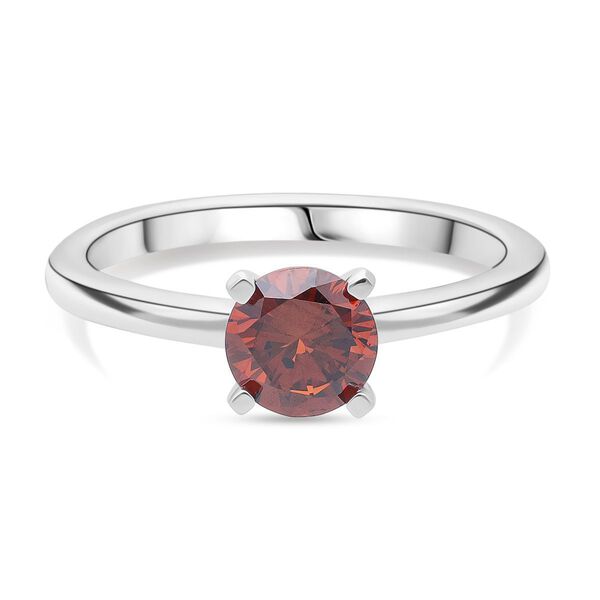 LUXURIANT DIAMOND - Lab Grown Roter Diamant VS-EF SGL zertifiziert Ring 950 Platin (Gr&ouml;&szlig;e 18.00) ca. 1.00 ct