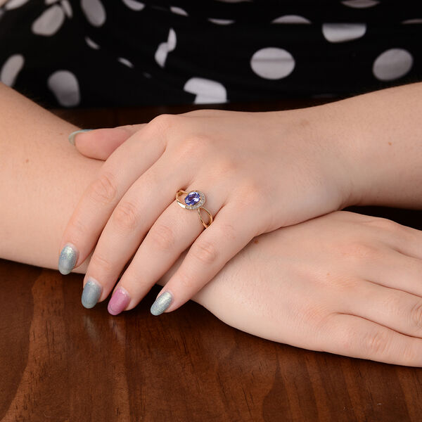 AA Tansanit Solit&auml;r Ring 375 Gelbgold image number 3