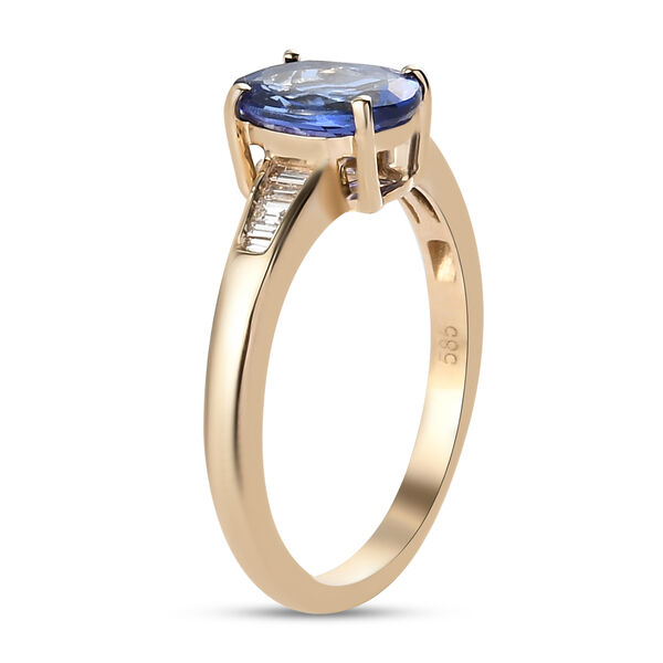 AAA Tansanit und Diamant-Ring - 1,78 ct. image number 5